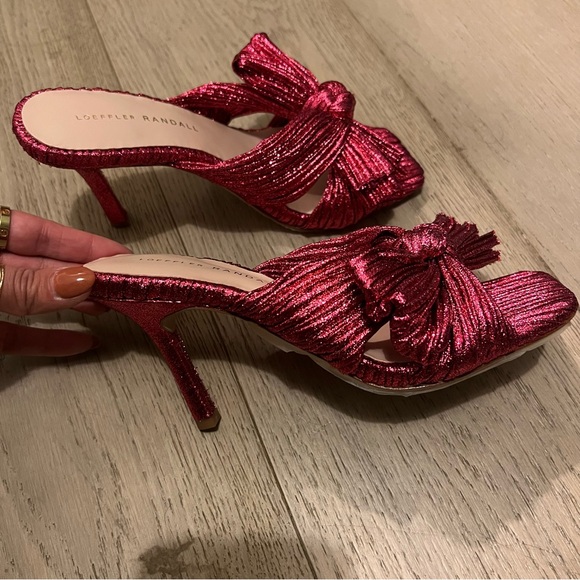 New Loeffler Randall Claudia Top Knot Sandal Heels - Picture 7 of 13